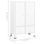 vidaXL Armoire en tôle noire avec étagères réglables moyennes