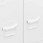 vidaXL Armoire en tôle noire avec étagères réglables moyennes