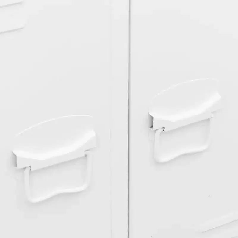 vidaXL Armoire en tôle noire avec étagères réglables moyennes