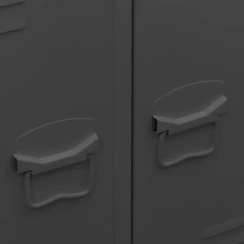 vidaXL Armoire en tôle noire avec étagères réglables moyennes