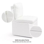 Subrtex Chaises de salle à manger capitonnées avec roulettes, chaise de salon moderne avec roulettes silencieuses pour salon, livrée assemblée, couleur avoine