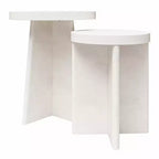 GDFStudio Nova Tables d'appoint rondes modernes en bois, lot de 2
