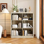 Meuble de rangement 6 cubes, étagère de présentation à 3 niveaux, étagère bibliothèque à casiers, bibliothèque moderne, bibliothèque ouverte en bois pour chambre, salle de classe, bureau