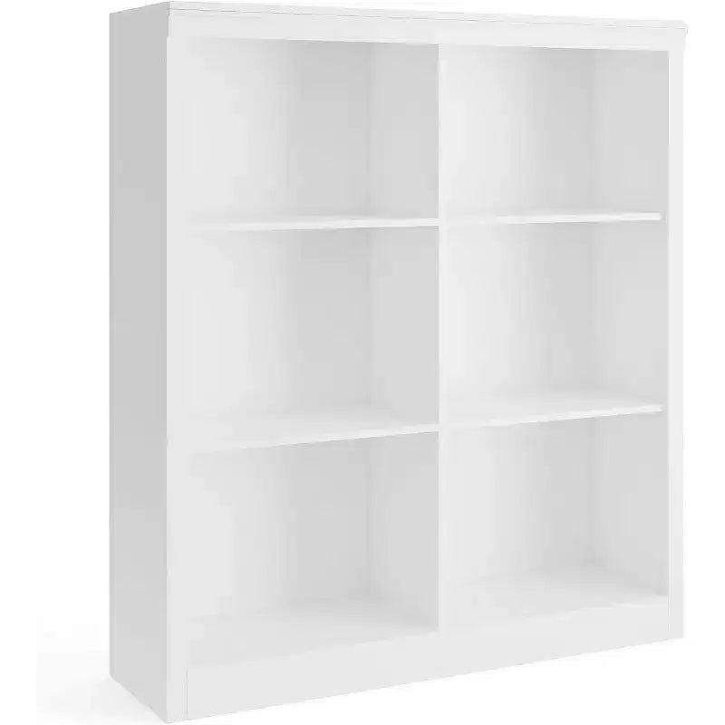 Meuble de rangement 6 cubes, étagère de présentation à 3 niveaux, étagère bibliothèque à casiers, bibliothèque moderne, bibliothèque ouverte en bois pour chambre, salle de classe, bureau