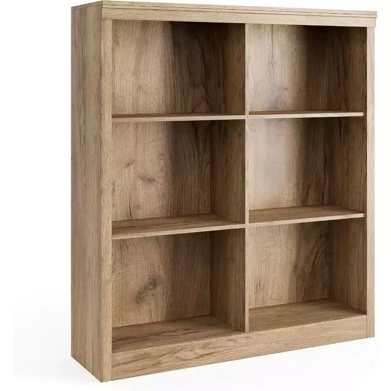 Meuble de rangement 6 cubes, étagère de présentation à 3 niveaux, étagère bibliothèque à casiers, bibliothèque moderne, bibliothèque ouverte en bois pour chambre, salle de classe, bureau