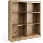 Meuble de rangement 6 cubes, étagère de présentation à 3 niveaux, étagère bibliothèque à casiers, bibliothèque moderne, bibliothèque ouverte en bois pour chambre, salle de classe, bureau