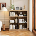 Meuble de rangement 6 cubes, étagère de présentation à 3 niveaux, étagère bibliothèque à casiers, bibliothèque moderne, bibliothèque ouverte en bois pour chambre, salle de classe, bureau