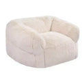 VEVOR Bean Bag Chair, BeanBag Sofa Chair with Armrests for Adults, Fluffy Plush & High-Density Foam Filling Adult Bean Bag with Zapper, Beige