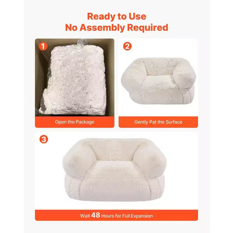 Pouf VEVOR, Fauteuil poire avec accoudoirs pour adultes, rembourrage moelleux en mousse haute densité avec fermeture éclair, Beige