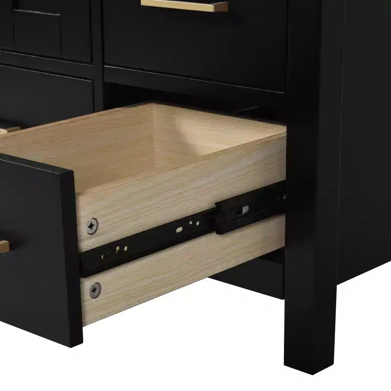 Meuble sous-vasque de salle de bain de 76 cm avec lavabo, Meuble de rangement de salle de bain avec tiroirs, Meuble sous-vasque simple avec portes à fermeture douce