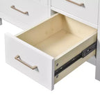Meuble sous-vasque de salle de bain de 76 cm avec lavabo, Meuble de rangement de salle de bain avec tiroirs, Meuble sous-vasque simple avec portes à fermeture douce