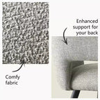 Lot de 2 chaises de salle à manger rembourrées avec accoudoirs, chaises d'appoint modernes avec pieds en métal, assise rembourrée confortable pour salle à manger, cuisine - Panipeachy