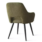 Lot de 2 chaises de salle à manger rembourrées avec accoudoirs, chaises d'appoint modernes avec pieds en métal, assise rembourrée confortable pour salle à manger, cuisine - Panipeachy