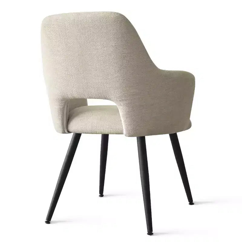 Lot de 2 chaises de salle à manger rembourrées avec accoudoirs, chaises d'appoint modernes avec pieds en métal, assise rembourrée confortable pour salle à manger, cuisine - Panipeachy
