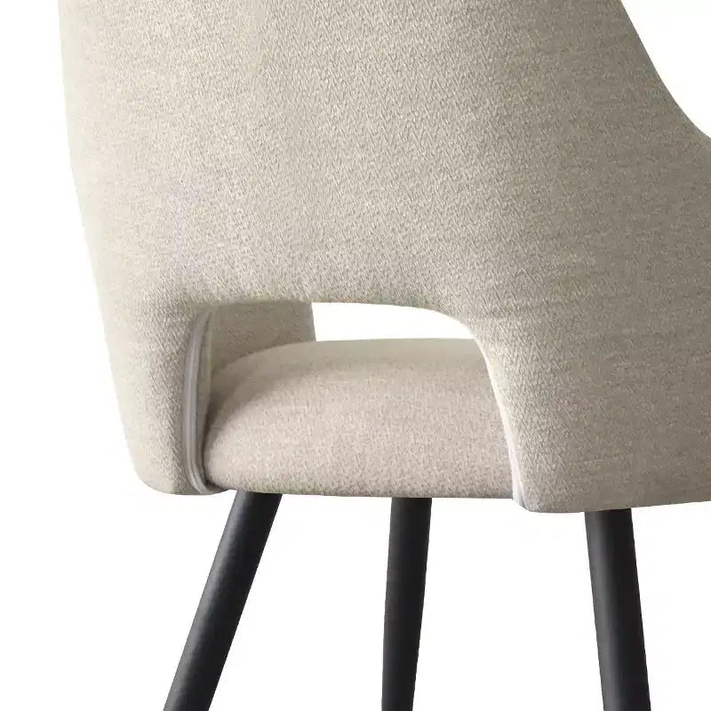 Lot de 2 chaises de salle à manger rembourrées avec accoudoirs, chaises d'appoint modernes avec pieds en métal, assise rembourrée confortable pour salle à manger, cuisine - Panipeachy