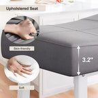 Lot de 2 tabourets de bar à hauteur de comptoir, en cuir PU avec pieds en métal robuste, sièges épais en forme de selle, tabourets de petit-déjeuner