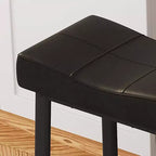 Lot de 2 tabourets de bar à hauteur de comptoir, en cuir PU avec pieds en métal robuste, sièges épais en forme de selle, tabourets de petit-déjeuner