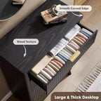 Commode cannelée pour chambre à coucher avec 5 tiroirs profonds, commode haute de 120 cm, design à profil incurvé, commode moderne en bois pour salon et couloir