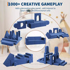 Garvee Canapé modulaire pour enfants 22 pièces, canapé convertible en mousse pour chambre et salle de jeux, canapé 2 placesCréatif, confortable et personnalisable