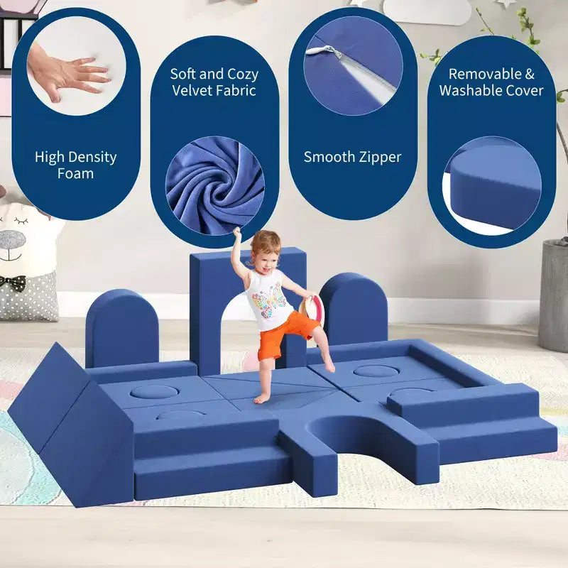 Garvee Canapé modulaire pour enfants 22 pièces, canapé convertible en mousse pour chambre et salle de jeux, canapé 2 placesCréatif, confortable et personnalisable