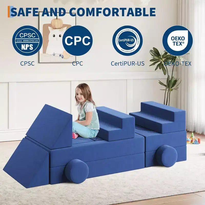 Garvee Canapé modulaire pour enfants 22 pièces, canapé convertible en mousse pour chambre et salle de jeux, canapé 2 placesCréatif, confortable et personnalisable