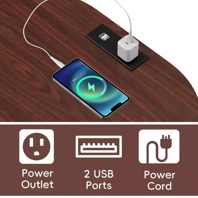 Buffet moderne du milieu du siècle Bestier avec portes coulissantes à lattes, prise de courant intégrée et ports USB