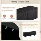 Meuble TV 70 pouces pour téléviseurs jusqu'à 75 pouces, meuble TV style rétro en bois avec portes ondulées, console multimédia avec rangement spacieux à double placard