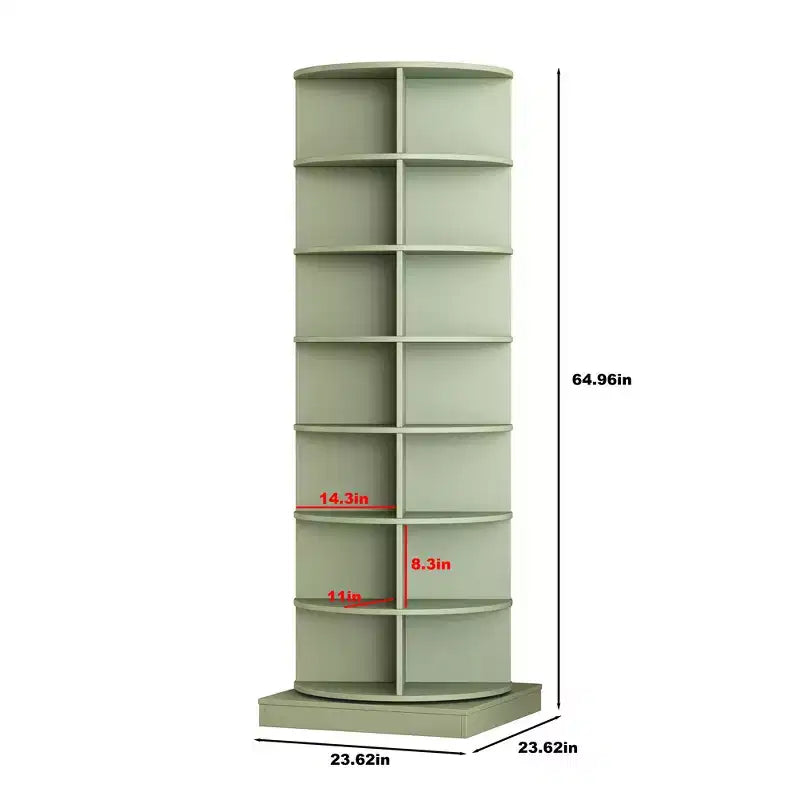 Tour de rangement à chaussures pivotante, Armoire à chaussures rotative à 360°, Tour à chaussures verticale ronde, Organisateur de chaussures et sacs à main rotatif