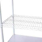 Étagère métallique VIYET à 6 niveaux 6000 lb, homologuée NSF, pour charges lourdes, avec roulettes et tapis d'étagères (Blanc)