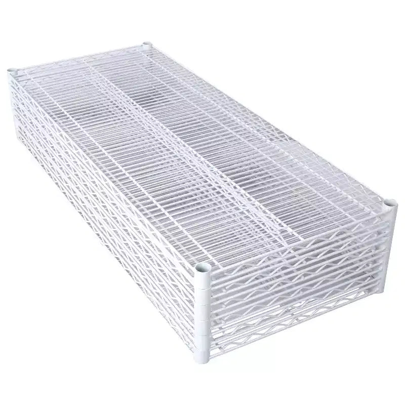 Étagère métallique VIYET à 6 niveaux 6000 lb, homologuée NSF, pour charges lourdes, avec roulettes et tapis d'étagères (Blanc)