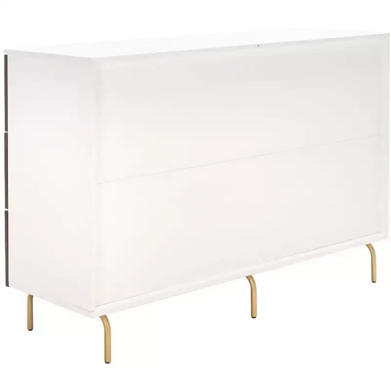 Commode 6 tiroirs Genevieve - DRS5002 - Noyer/Blanc - Safavieh
