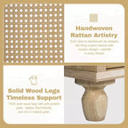 Table basse ronde de rangement rainurée JVNOXK de 31,8 pouces, en bois de pin massif, portes coulissantes, compartiments intérieurs spacieux, durable, finition noyer