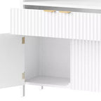 Bibliothèque de 72 pouces de haut avec lumières LED et tiroirs, étagère de rangement en bois à 6 niveaux avec portes, vitrine d'exposition