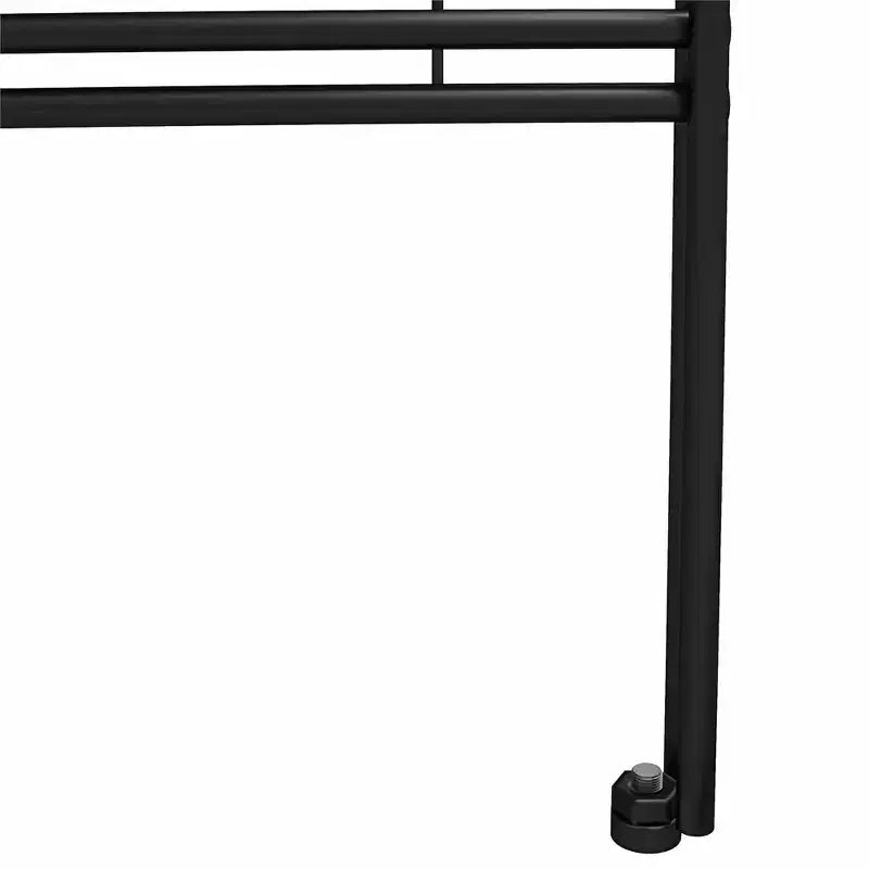TUYOHW 43.3 Bureau informatique, bureau en bois d'ingénierie laminé avec étagère ouverte, plateau en verre cannelé, bureau d'écriture pour bureau à domicile, petits espaces, noir