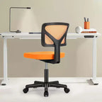 Chaise de bureau sans accoudoirs en maille à dossier bas TUYOHW, chaise d'ordinateur avec soutien lombaire, chaise de bureau pour l'étude, le bureau, la salle de lecture