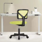Chaise de bureau sans accoudoirs en maille à dossier bas TUYOHW, chaise d'ordinateur avec soutien lombaire, chaise de bureau pour l'étude, le bureau, la salle de lecture