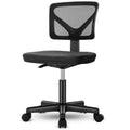 TUYOHW Low-Back Mesh Armless Office Chair, Computer Chair with Lumbar Support, Desk Chair for Study, Office, Reading Room