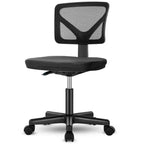 TUYOHW Low-Back Mesh Armless Office Chair, Computer Chair with Lumbar Support, Desk Chair for Study, Office, Reading Room