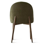 Ensemble de salle à manger rond 5 pièces, table à pied central de 46 po ton noyer et chaises rembourrées sans accoudoirs, pour coins-repas-Panipeachy