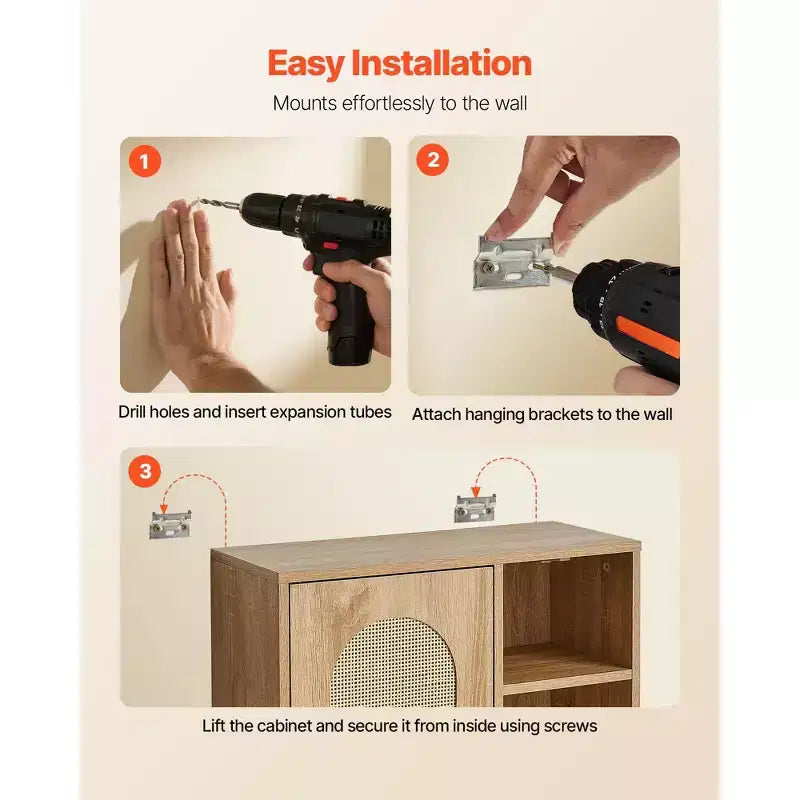 Meuble de salle de bain mural avec étagère réglable sur 5 niveaux pour rangement au-dessus des toilettes