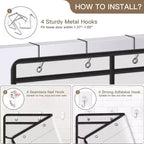 Sac de rangement suspendu en tissu non tissé, organisateur mural à 5 compartiments, gris, pour porte de placard ou de chambre