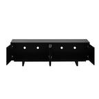 Meuble TV moderne 70" en grain de bois avec rangement, meuble TV pour téléviseurs jusqu'à 75", console média rustique pour salon-Panipeachy