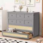 Lit escamotable complet, lit escamotable pleine grandeur avec tiroirs de rangement, lit mural en bois, cadre de lit escamotable en rotin