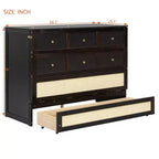 Lit escamotable complet, lit escamotable pleine grandeur avec tiroirs de rangement, lit mural en bois, cadre de lit escamotable en rotin