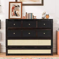 Full Murphy Bed Cabinet Bed, Full Size Murphy Bed with Storage Drawers, Wood Full Wall Bed Rattan Chest Murphy Bed Frame