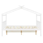 Lit cabane en bois double/complet avec 2 tiroirs de rangement, lit de repos Montessori en bois avec toit