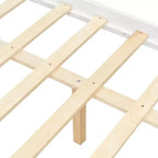 Lit cabane en bois double/complet avec 2 tiroirs de rangement, lit de repos Montessori en bois avec toit