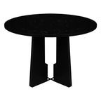 Table à manger ronde GDFStudio Hoffman de 43 pouces avec plateau en similicuir marbré