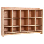 Casier de rangement scolaire à 5 sections, armoire de rangement en bois avec roulettes, casiers de classe pour le rangement, casier en bois pour la maison, le bureau, l'école, la salle de sport