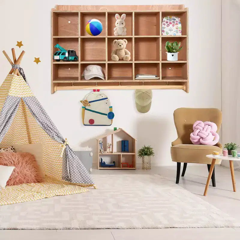 Casier de rangement scolaire à 5 sections, armoire de rangement en bois avec roulettes, casiers de classe pour le rangement, casier en bois pour la maison, le bureau, l'école, la salle de sport